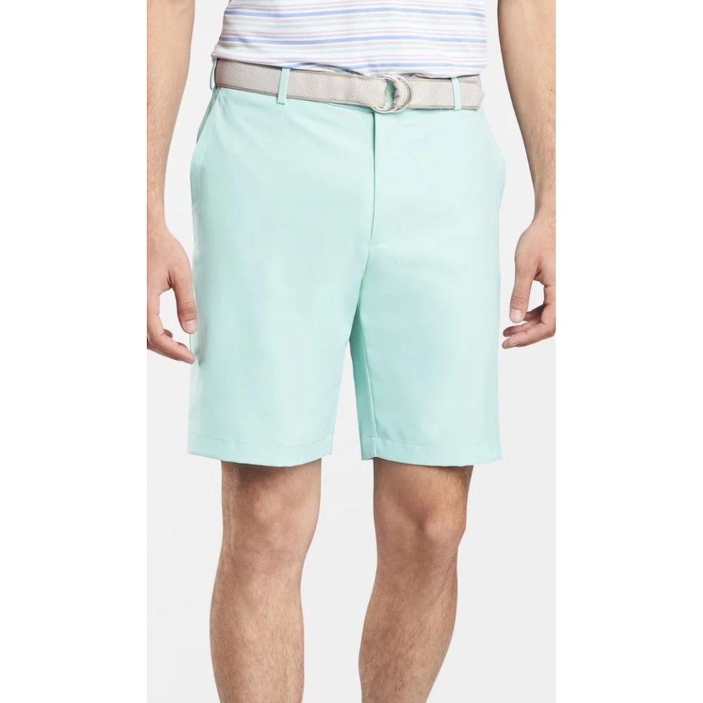PETER MILLAR SALEM HIGH DRAPE PER SHORT 11" Rise 9" Inseam size 36 Seashore Mens